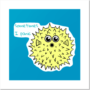 Panicked Puffer Fish Posters and Art